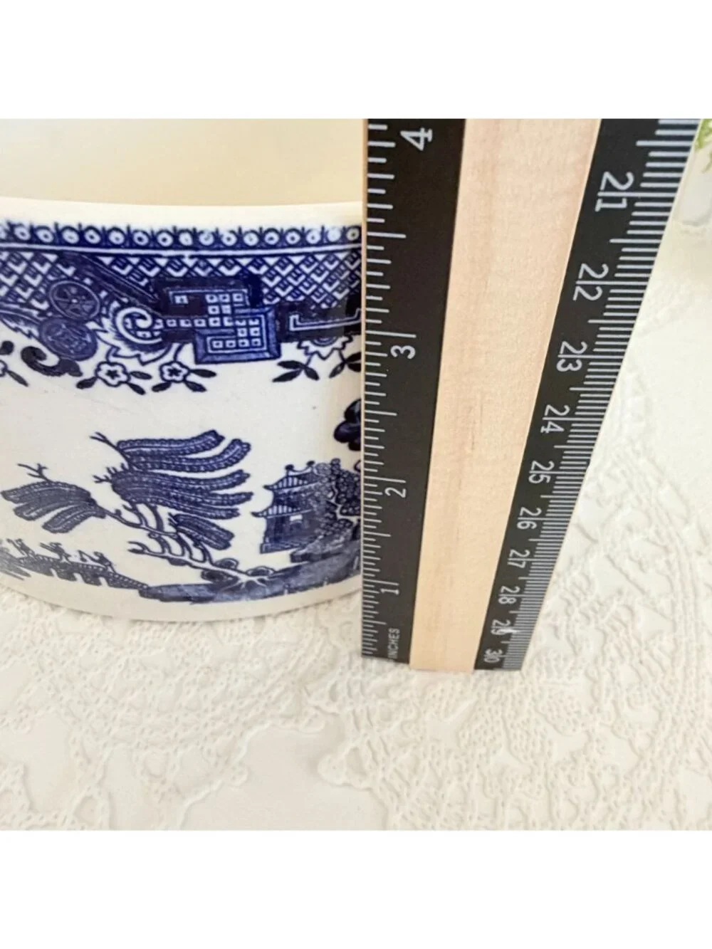 Vintage Heritage Mint Blue Willow Souffle Bowl 7.75